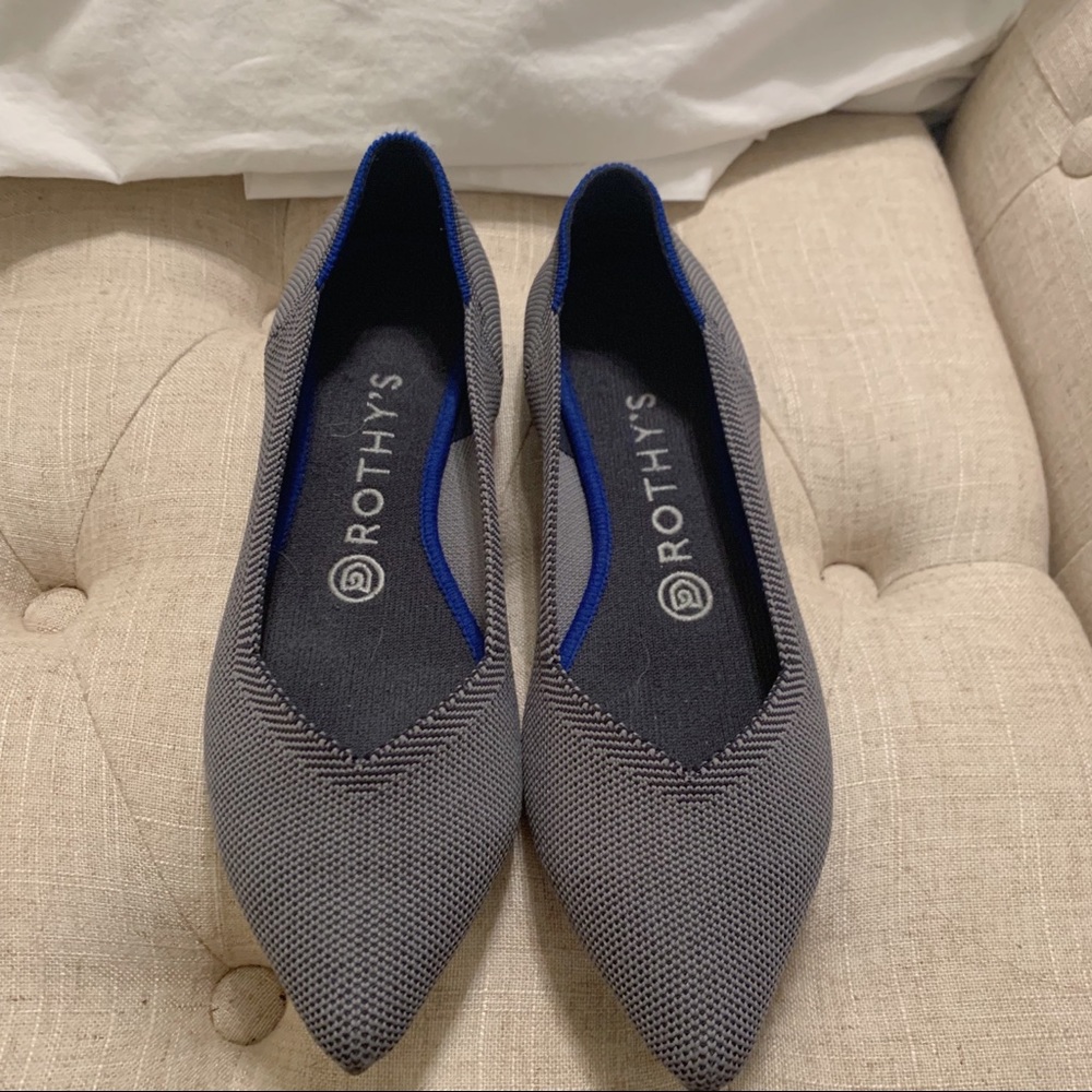 Like New Cloud Gray Birdseye Rothys size 7.5
